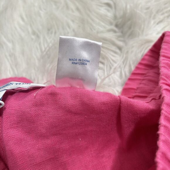 Southern Tide New 100% Pink Linen Wide Leg Pant Elastic Waist Drawstring Size S - Picture 10 of 12